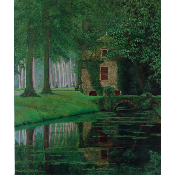 Tableau peinture à l'huile - Sous-bois