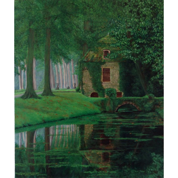 Tableau peinture à l'huile - Sous-bois