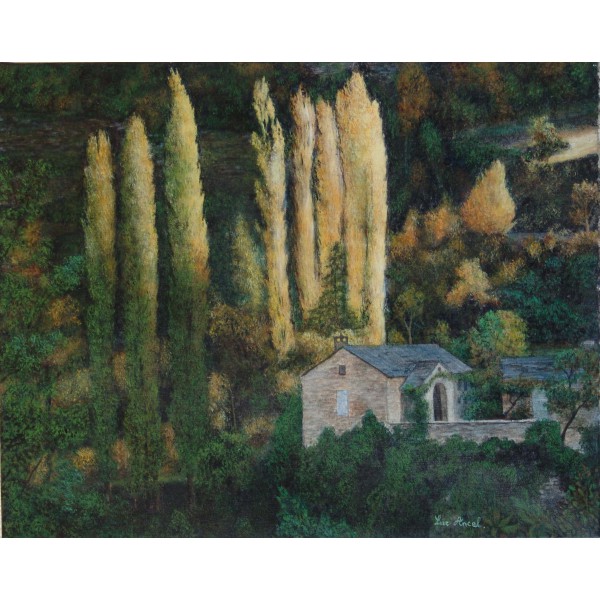 Oil painting - Provençal landscape.